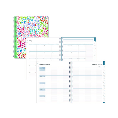 Blue Sky Ditsy Dapple Light CYO Cover Weekly/Monthly Lesson Planner, 9 Classes, 11 x 8.5 Sheets, 12-Month (July to June), 2025 to 2026 (132002)