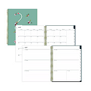 Blue Sky Greta Academic Year Weekly/Monthly Planner, Floral Artwork, 11.5 x 8, Green Cover, 12-Month (July-June): 2025 to 2026 (136479)