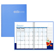 House of Doolittle Seasonal Monthly Planner, Illustrated Seasons Artwork, 10 x 7, Light Blue Cover, 12-Month (Jan to Dec): 2026 (23908)