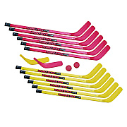 Champion Sports Indoor ABS Kids Hockey Set, 2 Pucks, 12 Sticks (CSIHS36SET)