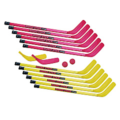 Champion Sports Indoor ABS Kids Hockey Set, 2 Pucks, 12 Sticks (CSIHS36SET)