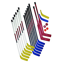 Champion Sports Indoor ABS Floor Hockey Set, 2 Pucks, 14 Sticks (CSIHS47SET)