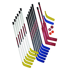 Champion Sports Indoor ABS Floor Hockey Set, 2 Pucks, 14 Sticks (CSIHS47SET)