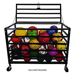 Champion Sports All Pro Lockable Ball Locker, Metal, 220 lb Capacity, 24 x 47 x 37, Black (CSIMBLX)