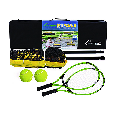 Champion Sports Tennis Net Set with 2 Rackets and 2 Tennis Balls (CSIPTNSET)