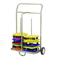 Champion Sports Scooter Storage Cart, Metal, 132 lb Capacity, 16 x 32 x 48, Silver (CSISC036)