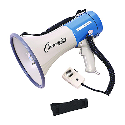 Champion Sports 18-Watt Voice Record Megaphone, 1,000 yds Range, 18 W to 35 W (CSIMP18W)