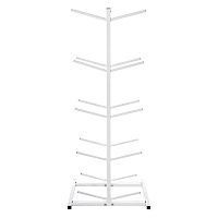 Champion Sports Double Medicine Ball Tree, 12" x 23" x 51", White (CSIMBR2)