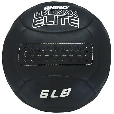 Champion Sports Rhino Promax Elite Medicine Ball, 6 lb, Black (CSIPRX6)