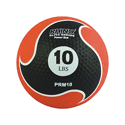 Champion Sports Rhino Elite Medicine Ball, 10 lb, Orange (CSIPRM10)