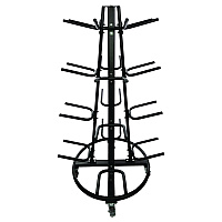 Champion Sports Round Medicine Ball Tree, 31" x 31" x 66.5", Black (CSIRTM1)