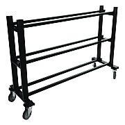 Champion Sports Deluxe Heavy-Duty Basketball Cart, Metal, 220 lb Capacity, 16 x 50.75 x 34.75, Black (CSIBKCART)