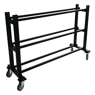Champion Sports Deluxe Heavy-Duty Basketball Cart, Metal, 220 lb Capacity, 16 x 50.75 x 34.75, Black (CSIBKCART)