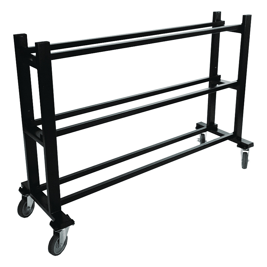Champion Sports Deluxe Heavy-Duty Basketball Cart, Metal, 220 lb Capacity, 16 x 50.75 x 34.75, Black (CSIBKCART)