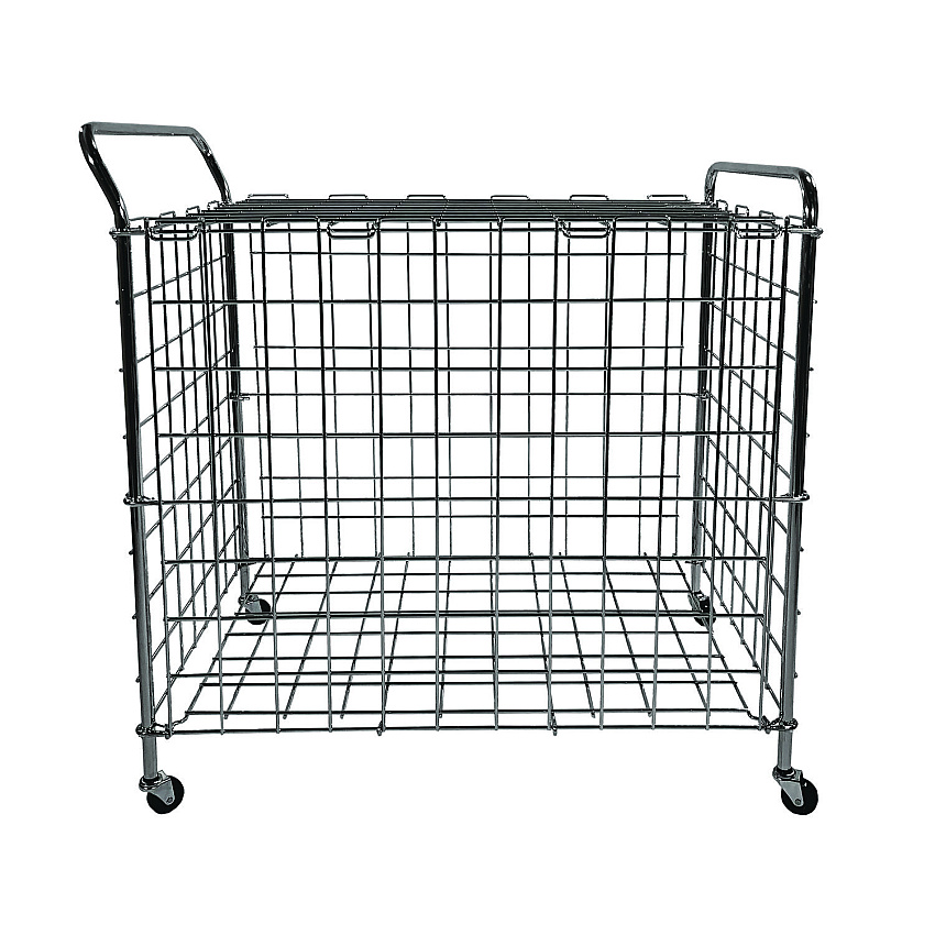 Champion Sports Portable Lockable Ball Locker, Metal, 176 lb Capacity, 24 x 39 x 40, Chrome (CSIBLX)