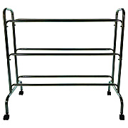 Champion Sports Powder-Coated Ball Cart, Metal, 132 lb Capacity, 17 x 41 x 41, Silver (CSIBRC3)