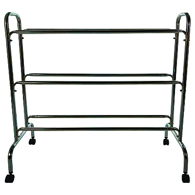 Champion Sports Powder-Coated Ball Cart, Metal, 132 lb Capacity, 17 x 41 x 41, Silver (CSIBRC3)