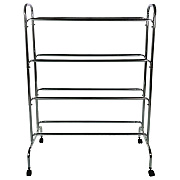 Champion Sports Powder-Coated Ball Cart, Metal, 132 lb Capacity, 17 x 41 x 53, Silver (CSIBRC4)