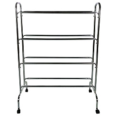 Champion Sports Powder-Coated Ball Cart, Metal, 132 lb Capacity, 17 x 41 x 53, Silver (CSIBRC4)