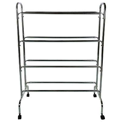 Champion Sports Powder-Coated Ball Cart, Metal, 132 lb Capacity, 17 x 41 x 53, Silver (CSIBRC4)