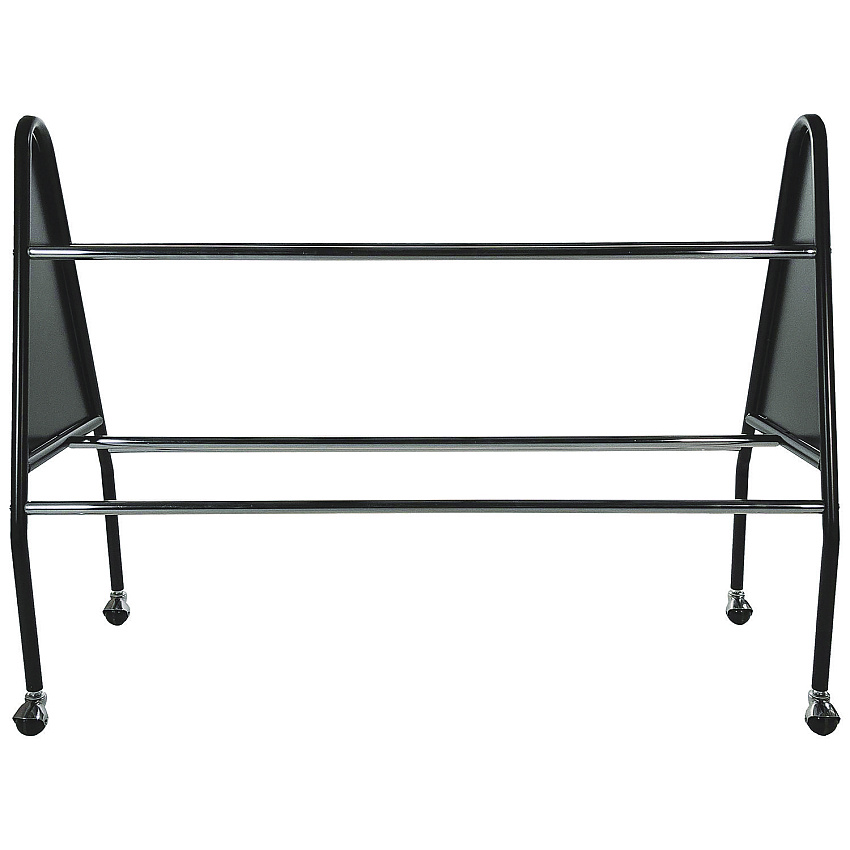 Champion Sports Heavy-Duty Ball Cart, Metal, 132 lb Capacity, 18 x 51 x 38, Black (CSIBRC15)