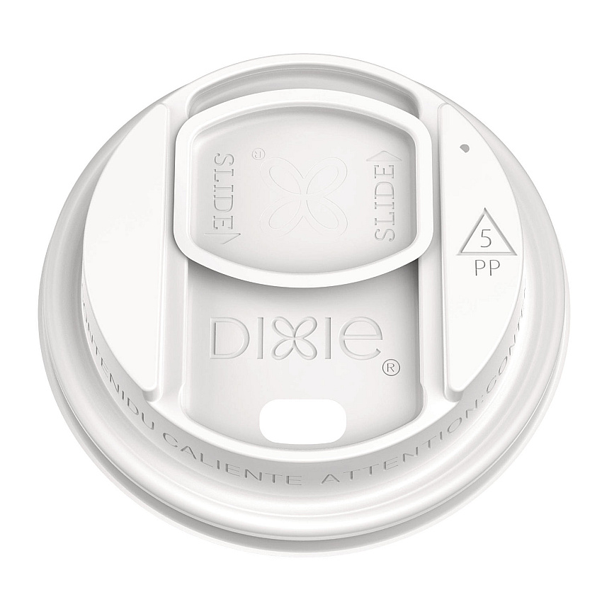 Dixie Smart Top Reclosable Lids for Hot Cups, Fits 10 oz to 20 oz Cups, White, 1,000/Carton (DXEDSL9542)