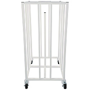 Champion Sports Deluxe Vertical Ball Cage, Fits Approximately 20 Balls, Metal, 20" x 20" x 48", White (CSI20BC)