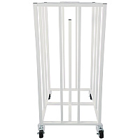 Champion Sports Deluxe Vertical Ball Cage, Fits Approximately 20 Balls, Metal, 20" x 20" x 48", White (CSI20BC)