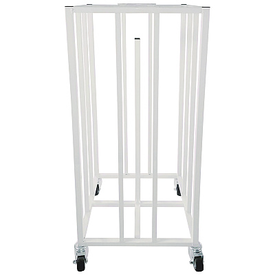 Champion Sports Deluxe Vertical Ball Cage, Fits Approximately 20 Balls, Metal, 20" x 20" x 48", White (CSI20BC)