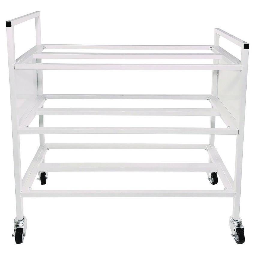 Champion Sports Double Wide Cart, Fits Approximately 24 Balls, Metal, 20" x 42" x 44", White (CSI24BC)