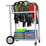 Champion Sports All-Terrain ABS Racket Cart, 20" Wide x 33" Long, White (CSIATRCT)