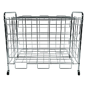 Champion Sports Portable Ball Locker, Metal, 176 lb Capacity, 24 x 41 x 36, Chrome (CSIBCX)