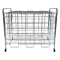 Champion Sports Portable Ball Locker, Metal, 176 lb Capacity, 24 x 41 x 36, Chrome (CSIBCX)