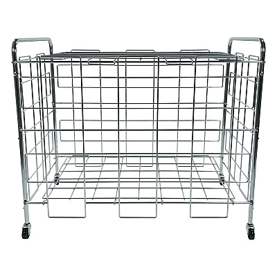 Champion Sports Portable Ball Locker, Metal, 176 lb Capacity, 24 x 41 x 36, Chrome (CSIBCX)