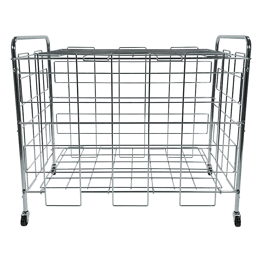 Champion Sports Portable Ball Locker, Metal, 176 lb Capacity, 24 x 41 x 36, Chrome (CSIBCX)
