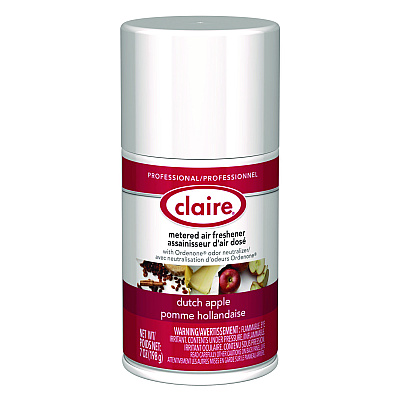 Claire Metered Air Freshener, Apple Scent, 7 oz Aerosol Spray, 12/Carton (CGC104)