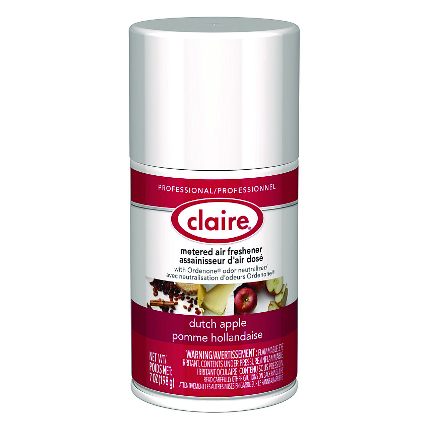 Claire Metered Air Freshener, Apple Scent, 7 oz Aerosol Spray, 12/Carton (CGC104)