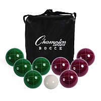 Champion Sports Deluxe Bocce Tournament Set, 4.25" dia Balls, Assorted Colors (CSICG200)