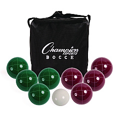 Champion Sports Deluxe Bocce Tournament Set, 4.25" dia Balls, Assorted Colors (CSICG200)