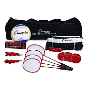 Champion Sports Deluxe Volleyball/Badminton Tournament Set, (4) Rackets/(2) Shuttlecocks/(2) Birdies/Net/Pump/Volleyball (CSICG202)