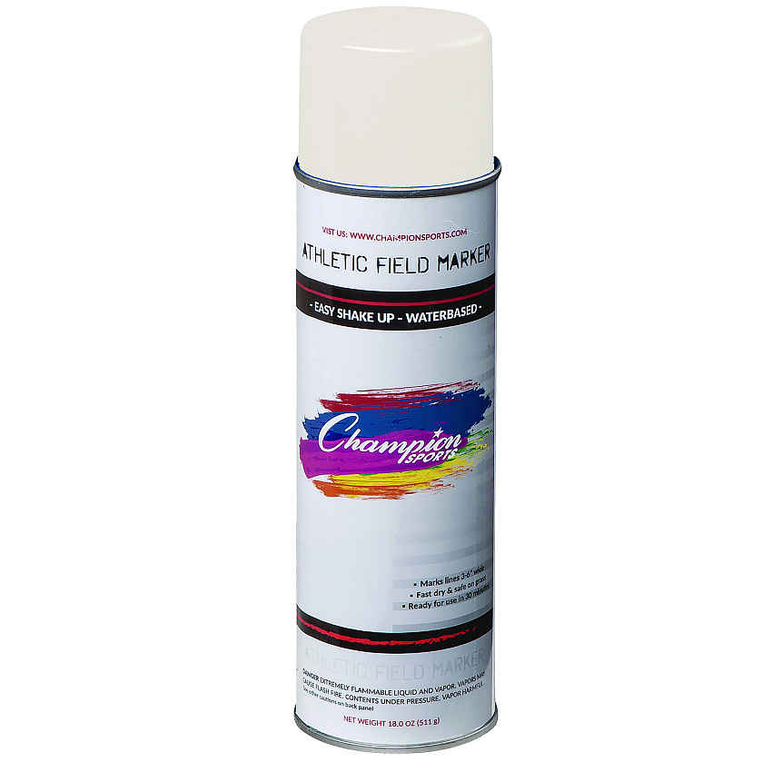 Champion Sports Field Marking Paint, 18 oz Aerosol Spray, White (CSIFMP2W)
