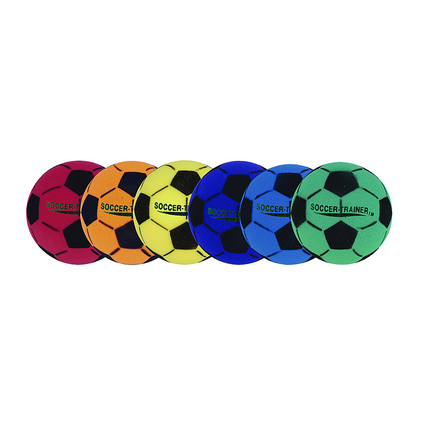 Champion Sports Ultra Foam Soccer Ball Set, Assorted Colors, 6/Set (CSIFSBSET)