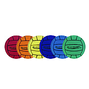 Champion Sports Ultra Foam Volleyball Set, Assorted Colors, 6/Set (CSIFVBSET)