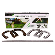 Champion Sports Steel Horseshoe Set, (4) Horseshoes/(2) 20" Stakes/Nylon Carry Bag (CSIIHS20)