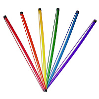 Champion Sports Jump Rope Baton Set, 32", Assorted Colors, 6 Batons/Set (CSIJK6SET)