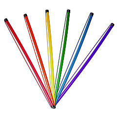 Champion Sports Jump Rope Baton Set, 32", Assorted Colors, 6 Batons/Set (CSIJK6SET)