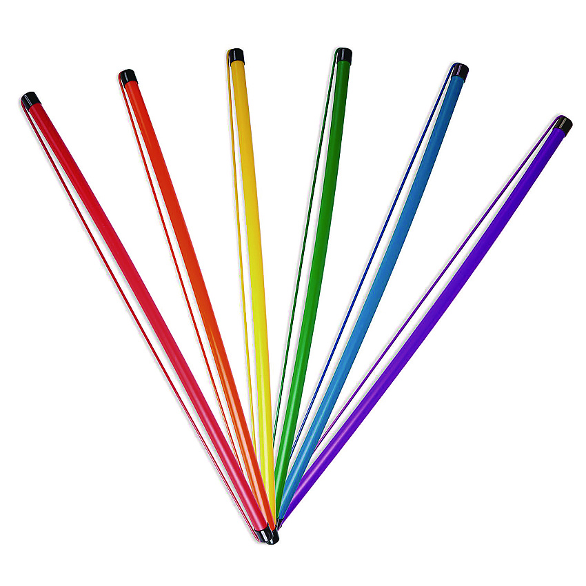 Champion Sports Jump Rope Baton Set, 32", Assorted Colors, 6 Batons/Set (CSIJK6SET)