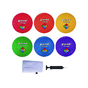 Champion Sports 8.5" Playground Ball Set with Pump, Assorted Colors, 6/Set (CSIPG85XSET)
