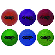 Champion Sports Rhino Skin Thermo Grip Dodgeball Set, 6.3" Diameter, Assorted Colors, 6/Set (CSIRXTHRMSET)