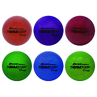 Champion Sports Rhino Skin Thermo Grip Dodgeball Set, 6.3" Diameter, Assorted Colors, 6/Set (CSIRXTHRMSET)